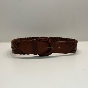 Ralph Lauren vintage braided wide brown leather belt.